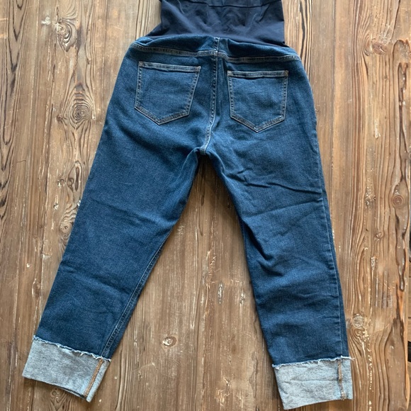 Indigo Blue | Cuffed Maternity Jeans - Picture 4 of 7